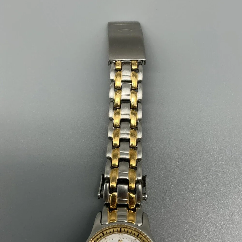 Vintage Noblia 12 Meter Womens Watch 24mm White Dial Two Tone New Battery 6.25